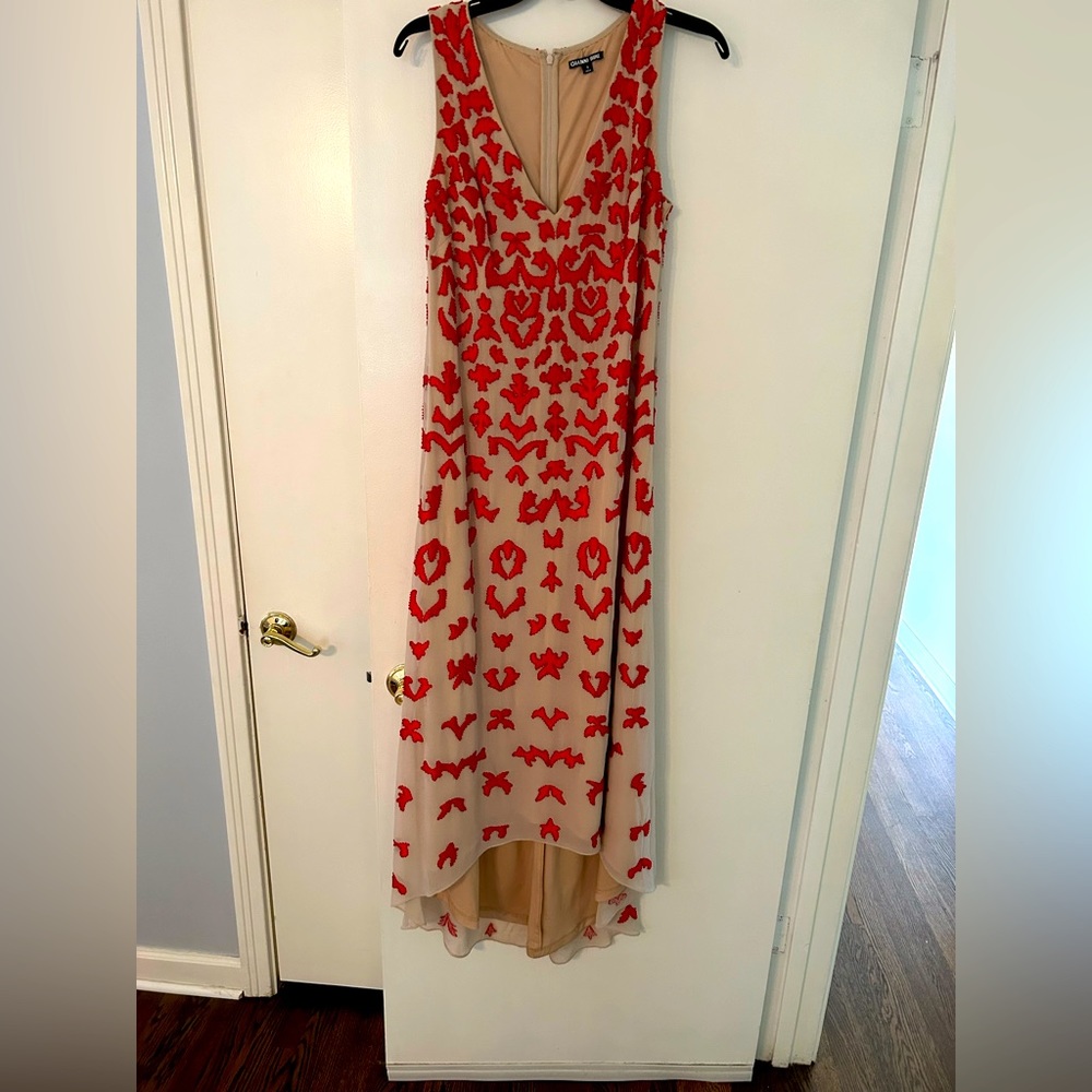 Gianni Bini red beaded dress
